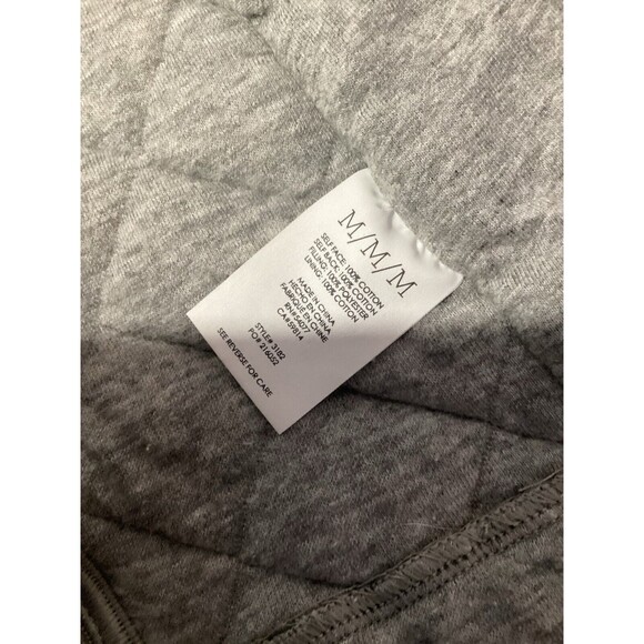 Cabi 100% Cotton Gray Quilted Double Breasted Short Blazer Jacket M - Picture 6 of 6